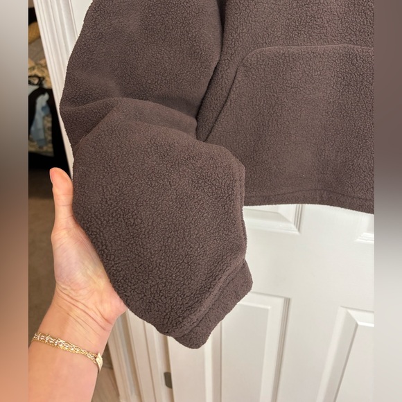 Outdoor Voices Brown Primo Fleece 1/4 Zip Hoodie - Picture 6 of 14